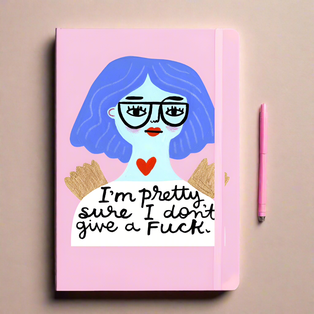 I'm Pretty Sure I don't Give a Fuck Grumpy Angel Notebook