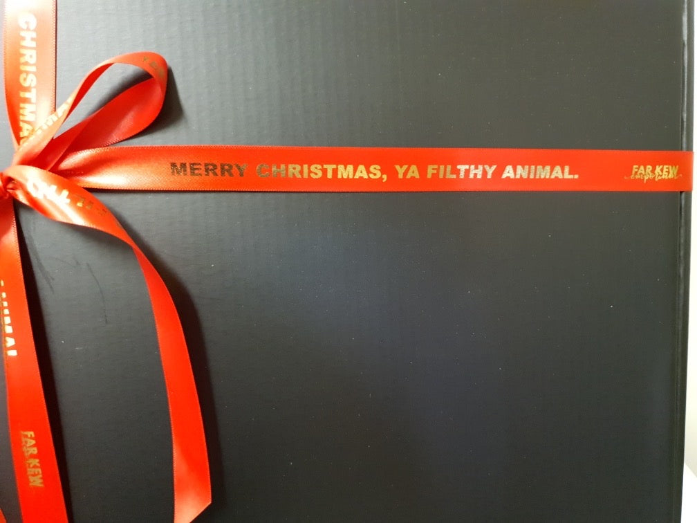 Merry Christmas, Ya Filthy Animal Printed Ribbon
