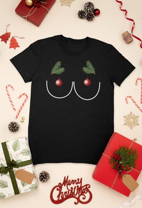All I Want for Christmas is Boobs Tshirt Graphic by CatchyStore · Creative  Fabrica