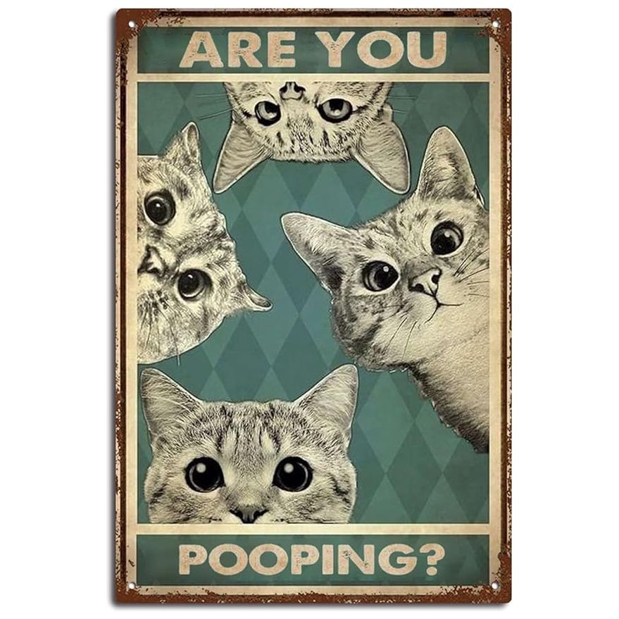 Are You Pooping Metal Sign