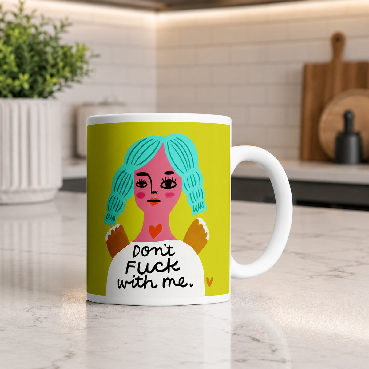 Don't Fuck With Me Grumpy Angel Mug