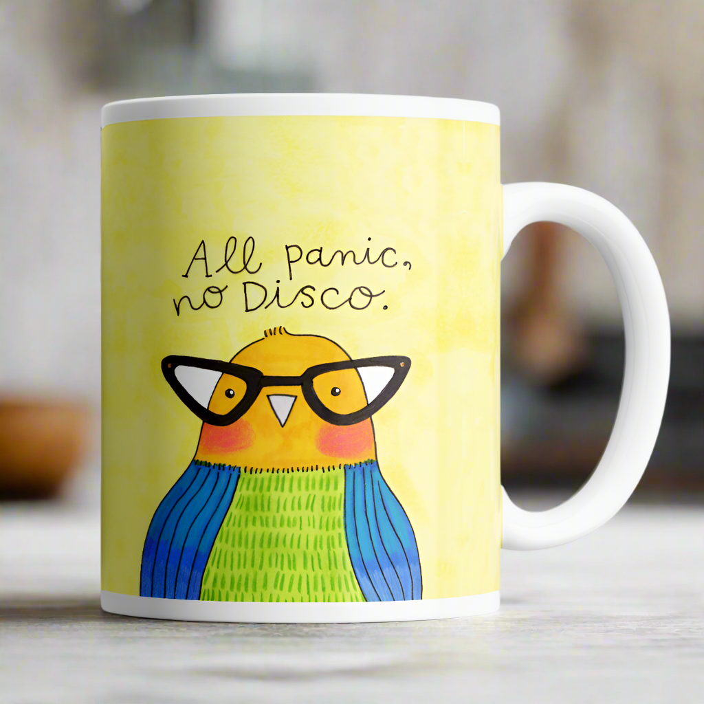 All Panic, No Disco Derpy Bird Mug