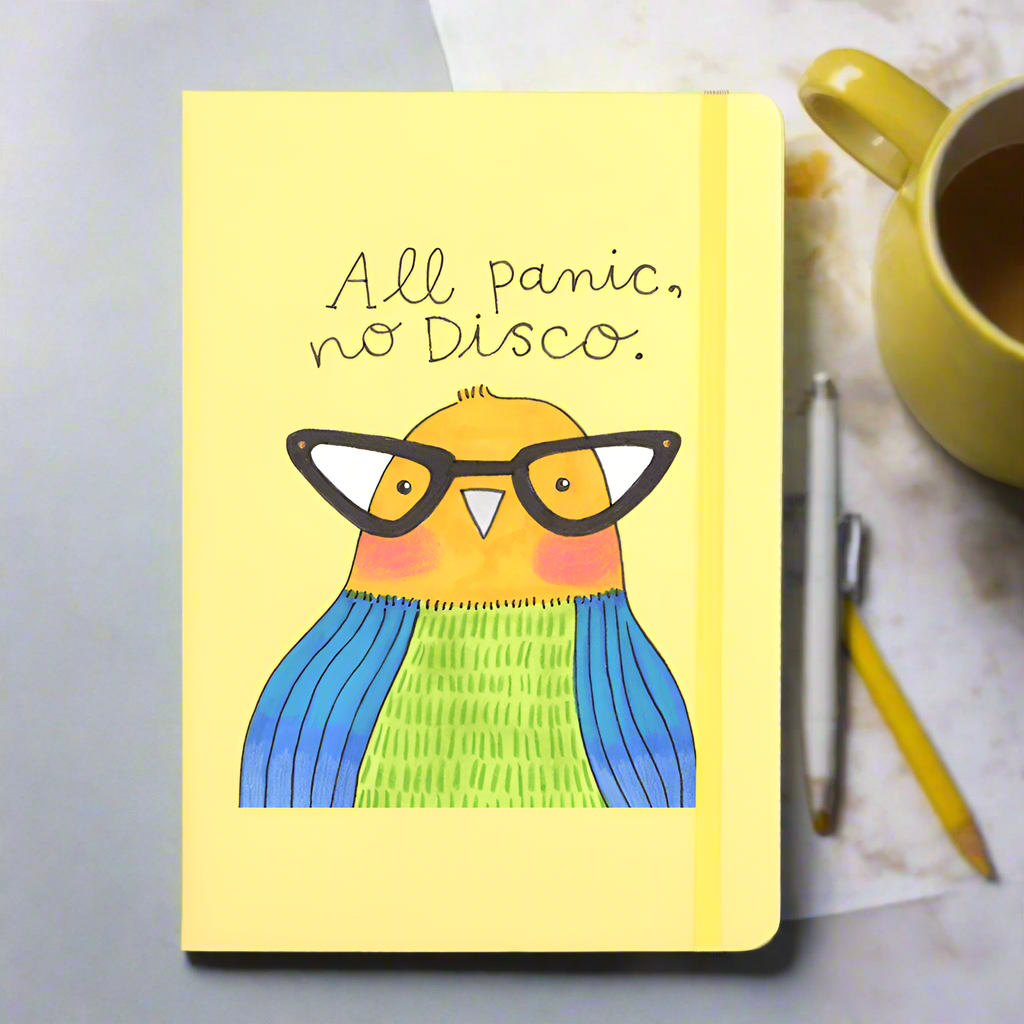 All Panic, No Disco Derpy Bird Notebook