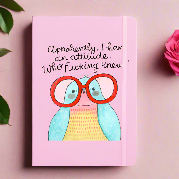 Apparently I Have An Attitude Derpy Bird Notebook