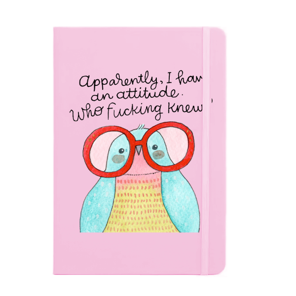 Apparently I Have An Attitude Derpy Bird Notebook