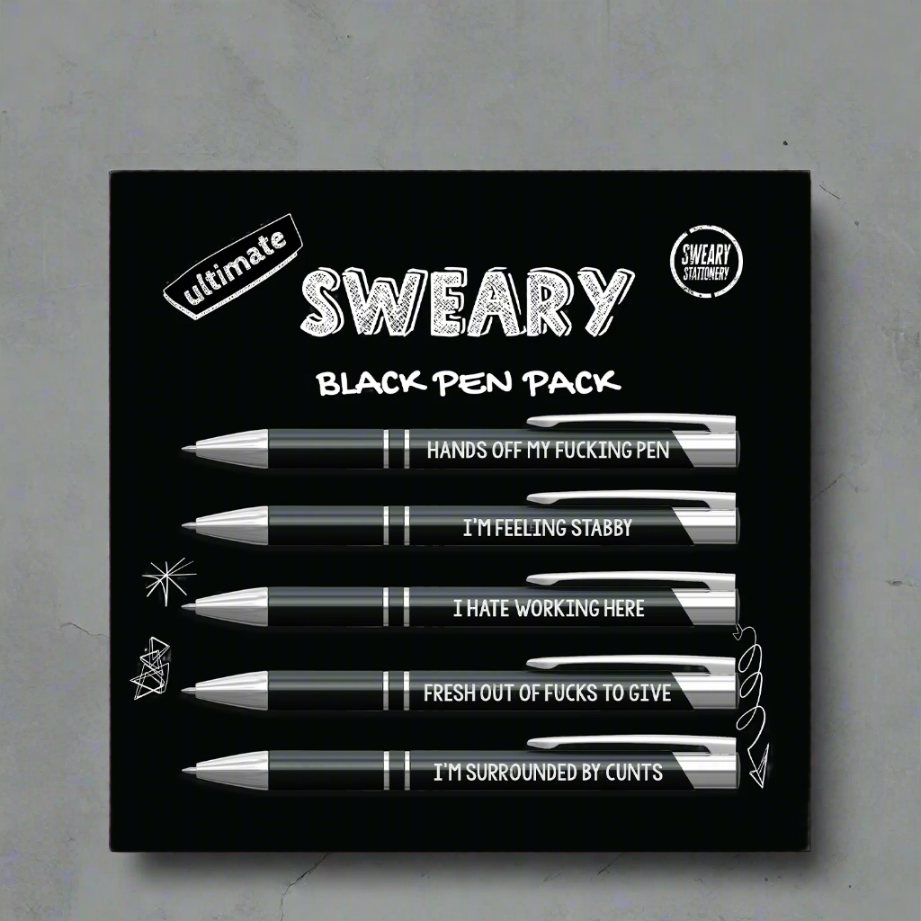 The Ultimate Sweary Pen Pack Black