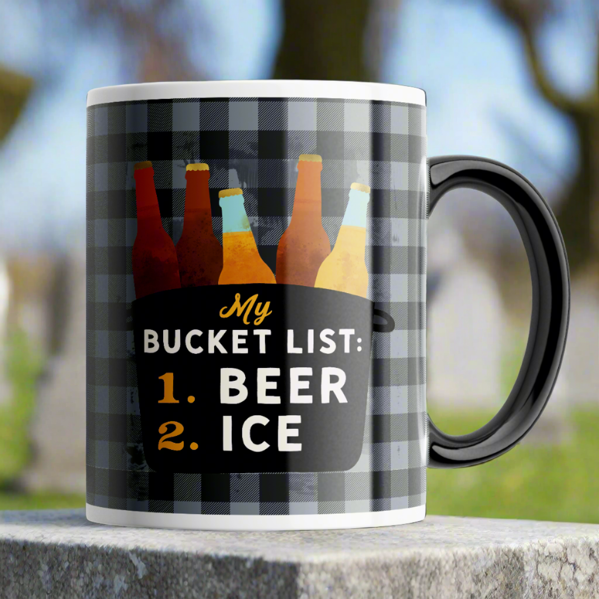 Coffee Mug With Bucket List Ice Beer