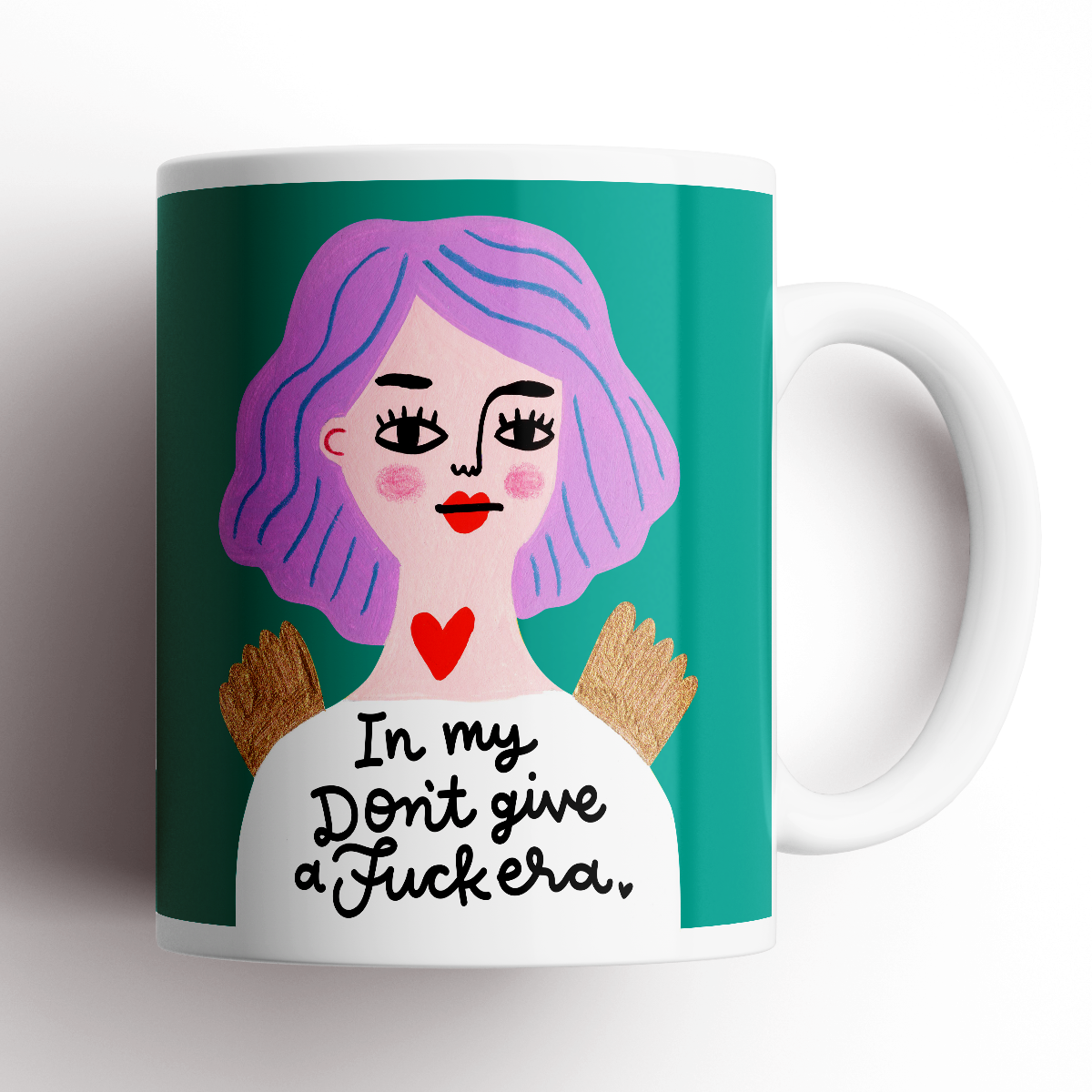 In My Don't Give a Fuck Era Grumpy Angel Mug