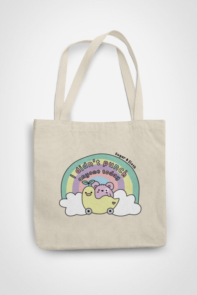 I Didn&#39;t Punch Anyone Today Tote Bag