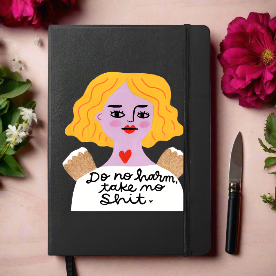 Do No Harm Take No Shit Black Notebook