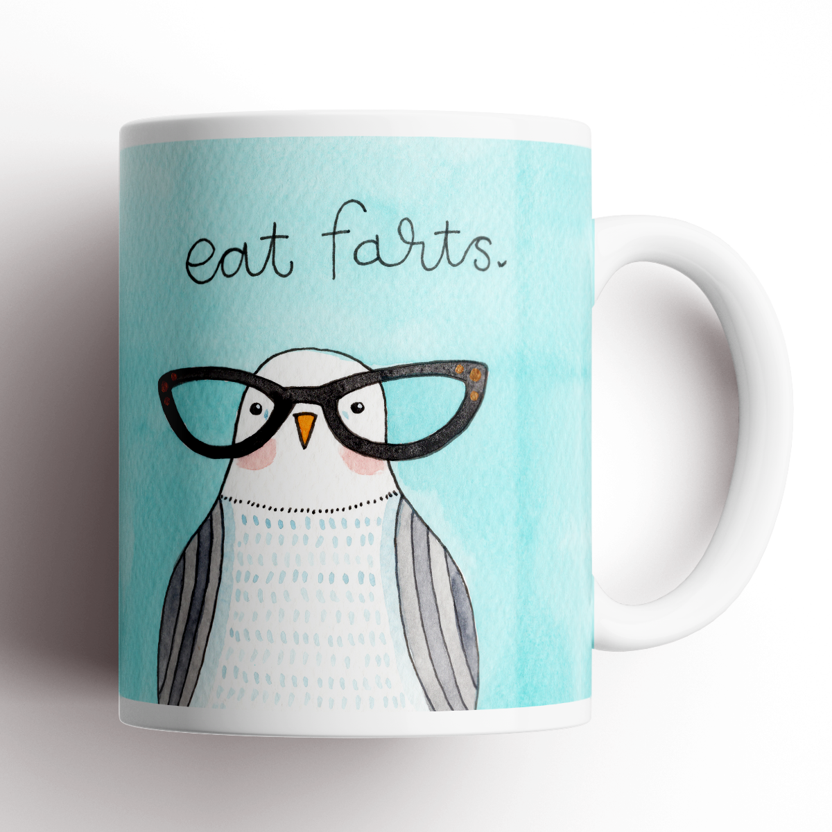 Funny Mug with Blue Bird Design