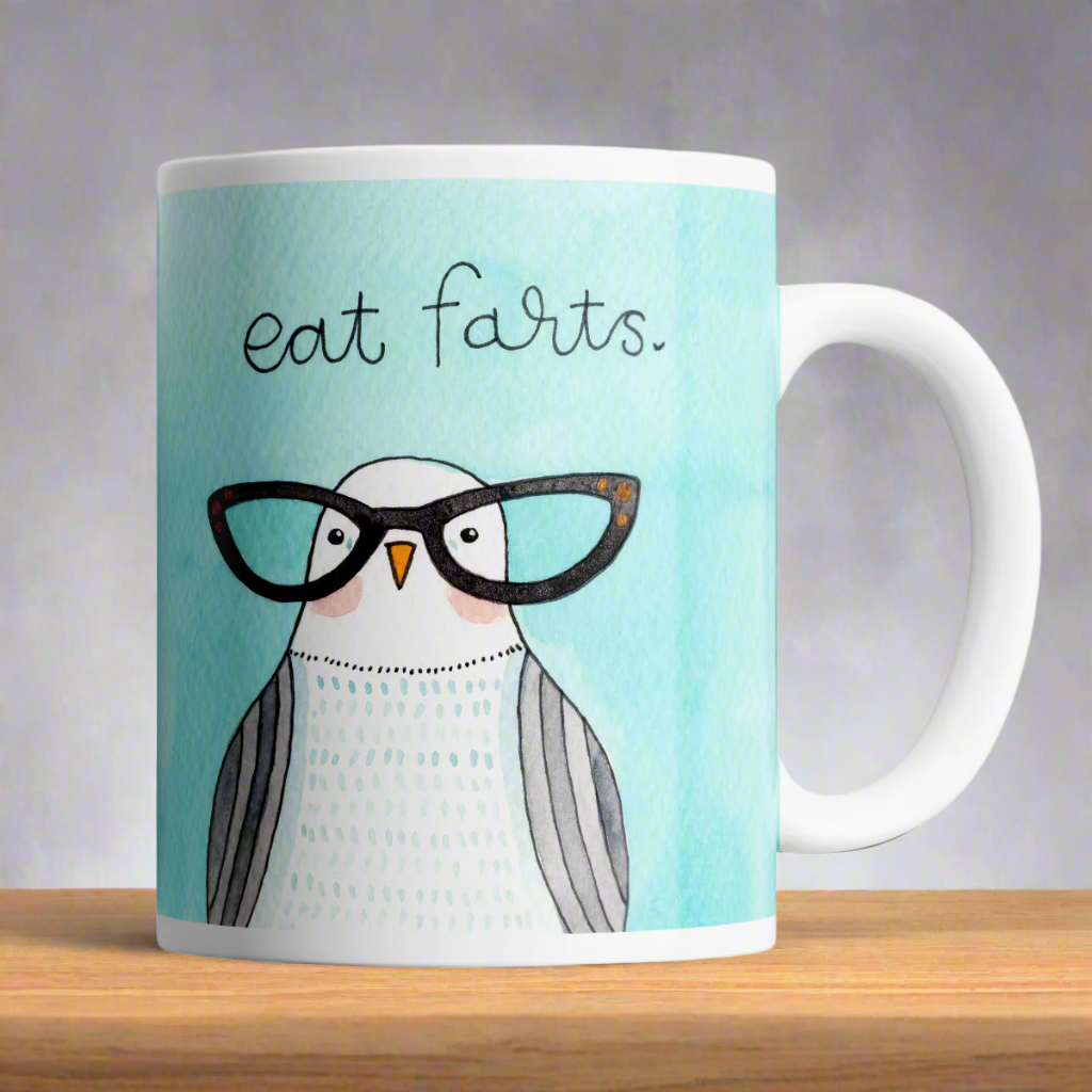 Eat Farts Derpy Bird Mug