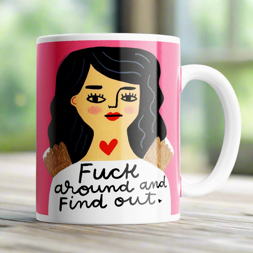 Fuck Around and Find Out Grumpy Angel Mug