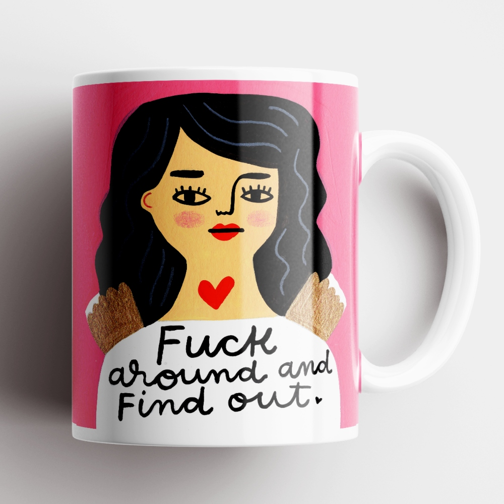 Fuck Around and Find Out Grumpy Angel Mug