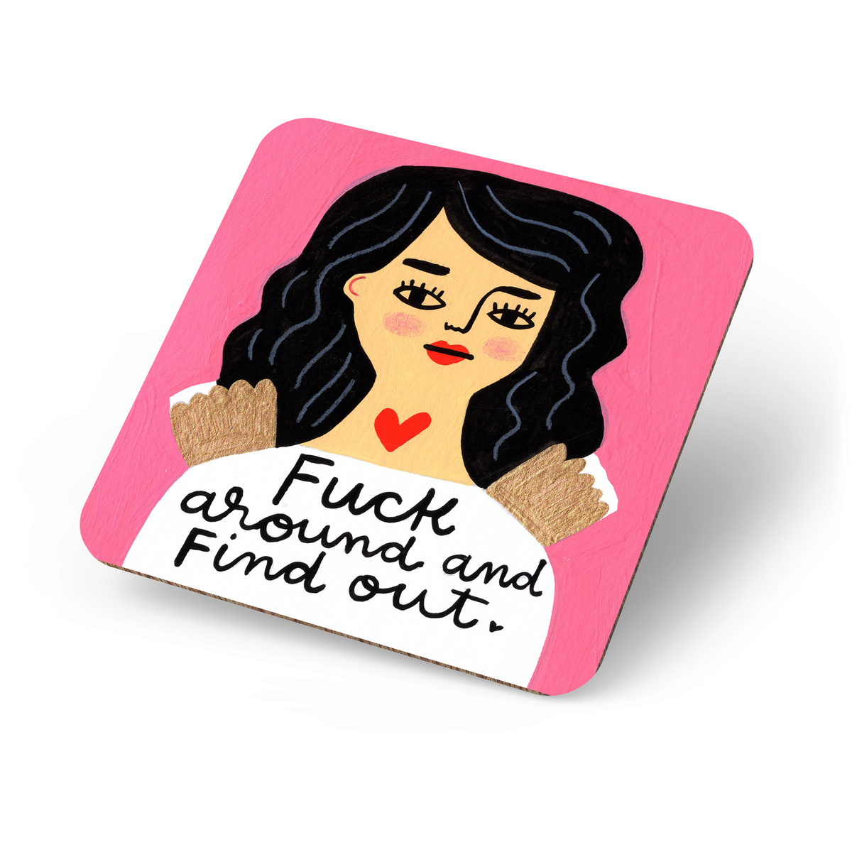 Fuck Around and Find Out Grumpy Angel Coaster