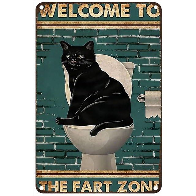 Welcome to the Fart Zone Metal Sign