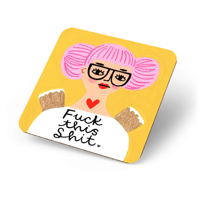 Fuck This Shit Grumpy Angel Coaster