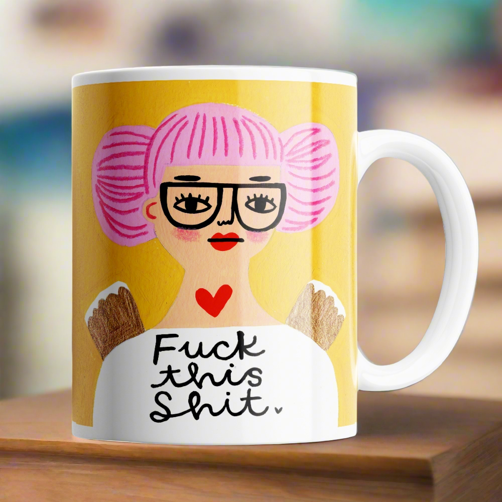 Fuck This Shit Grumpy Angel Mug