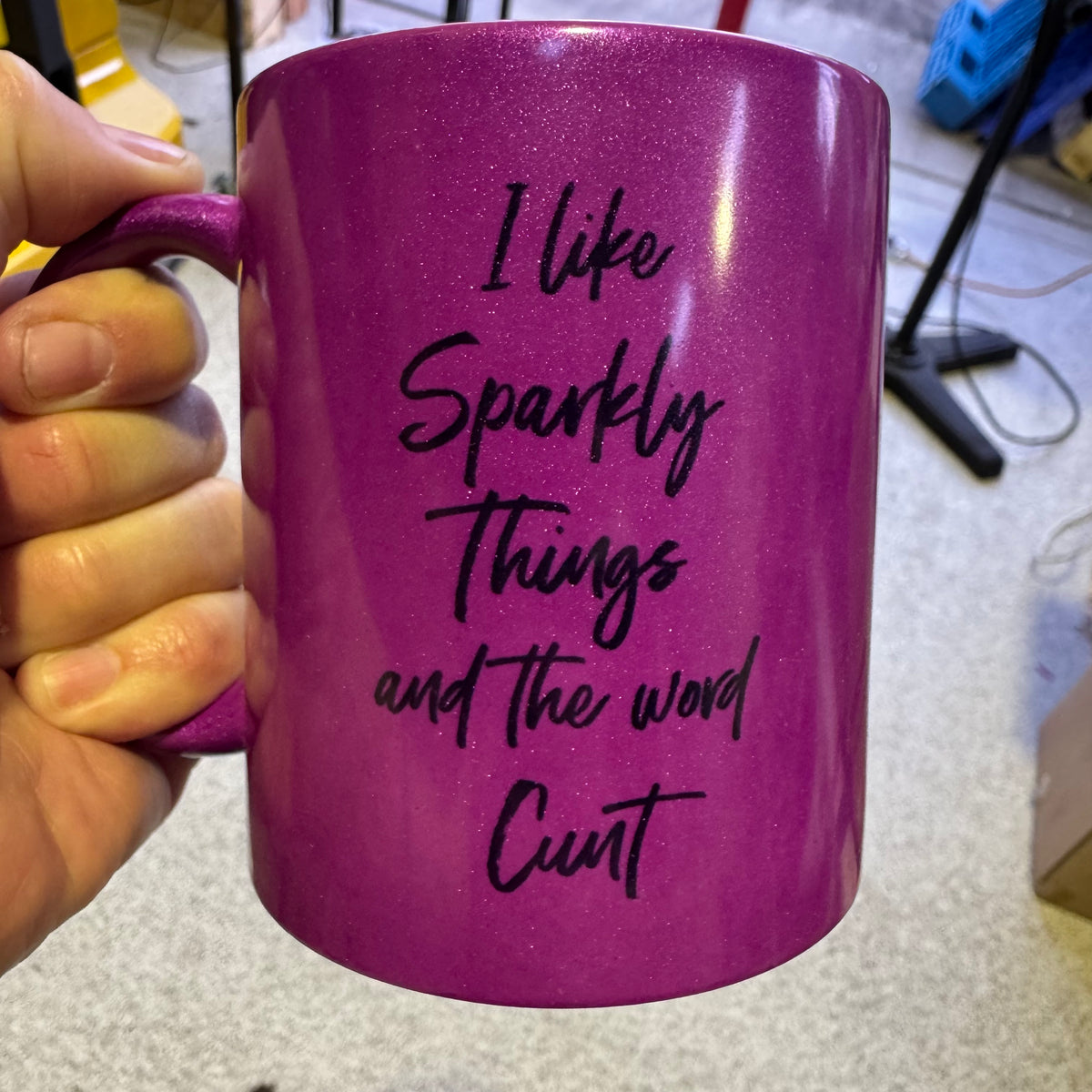 I Like Sparkly Things &amp; The Word Cunt Glitter Mug