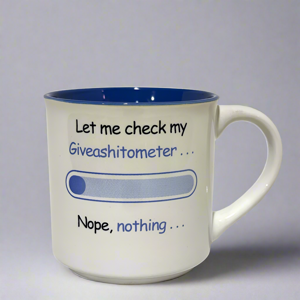 Let Me Check My Giveashitometer Mug