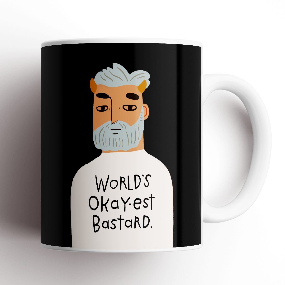 World's Okayest Bastard Grumpy Bastard Mug