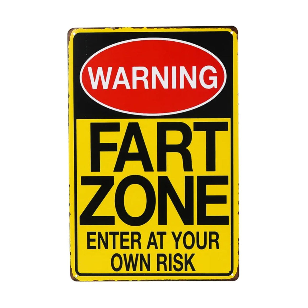 Warning: Fart Zone Metal Sign