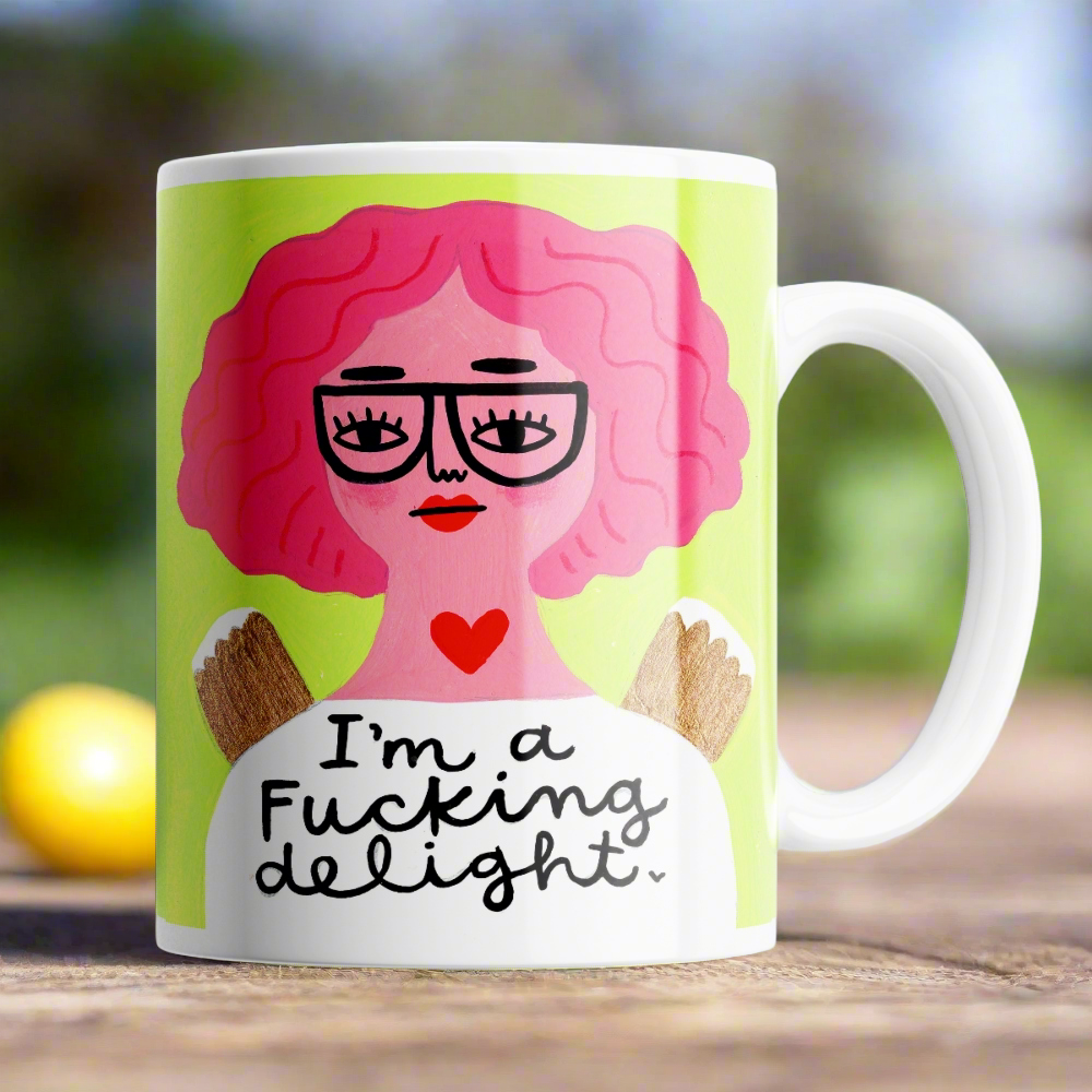 I&#39;m a Fucking Delight Grumpy Angel Mug