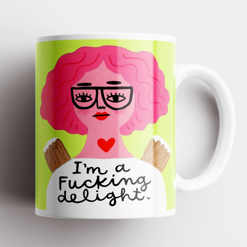 I&#39;m a Fucking Delight Grumpy Angel Mug