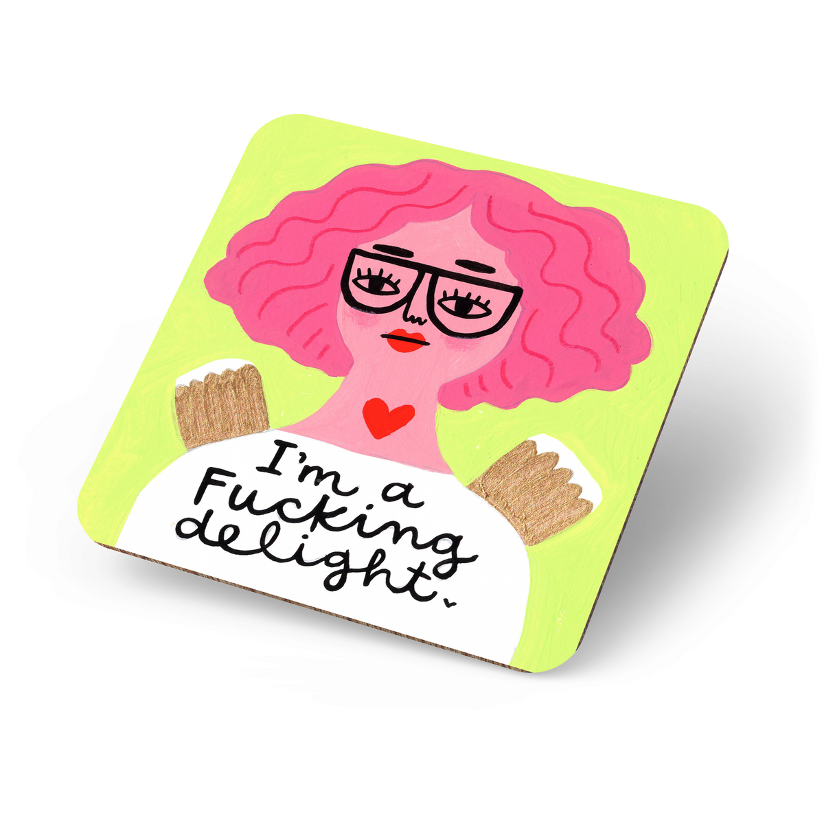 I&#39;m a Fucking Delight Grumpy Angel Coaster