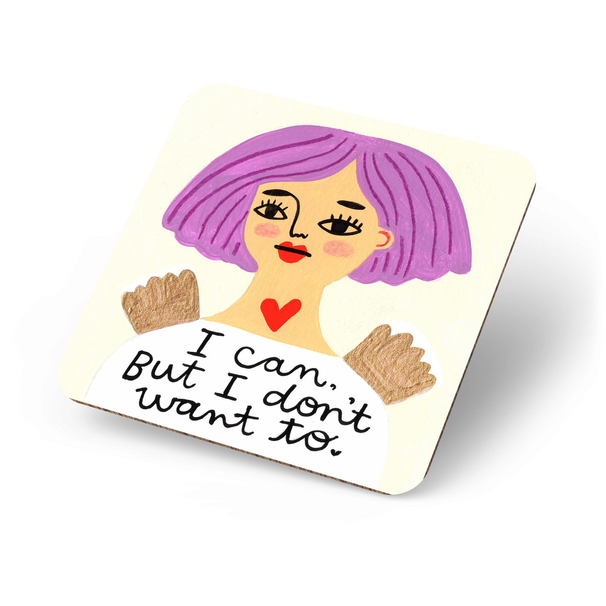 I can but I Don&#39;t Want to Grumpy Angel Coaster