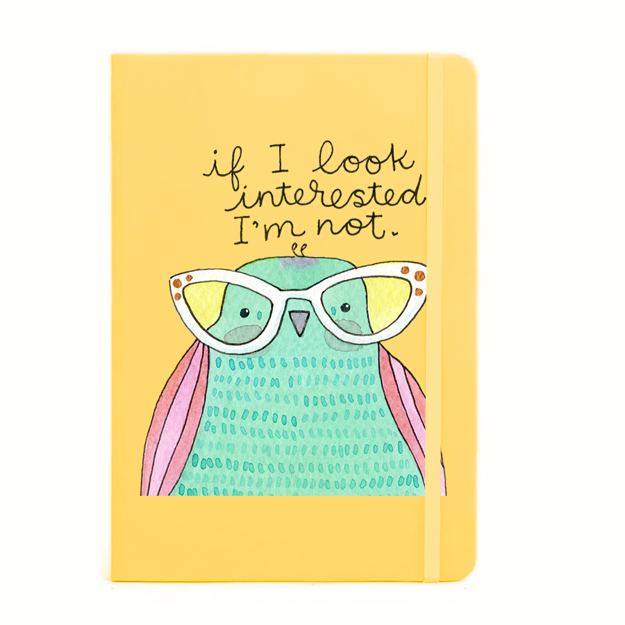 Funny Yellow Notebook with Sweary phrase