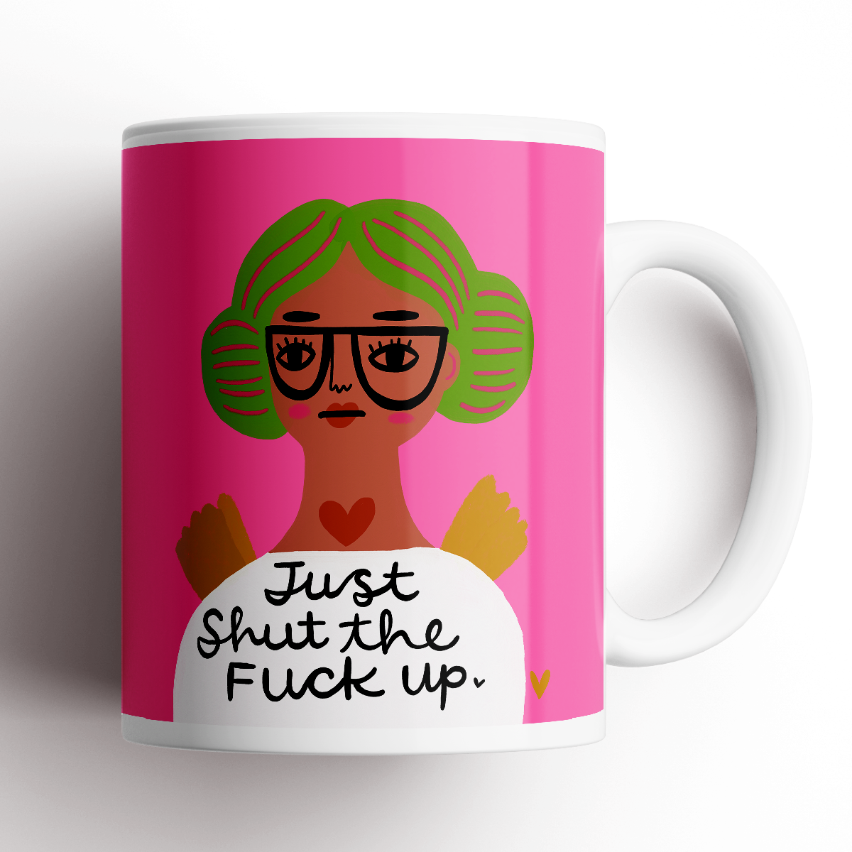 Just Shut The Fuck Up Grumpy Angel Mug