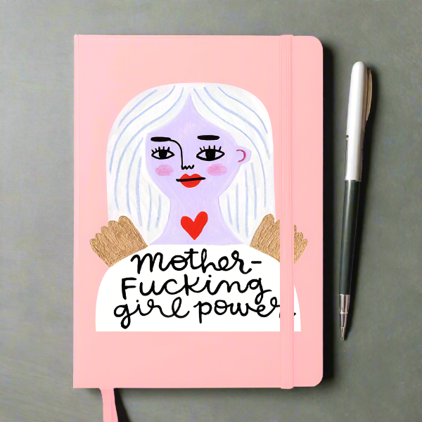 Motherfucking Girl Power Grumpy Angel Notebook