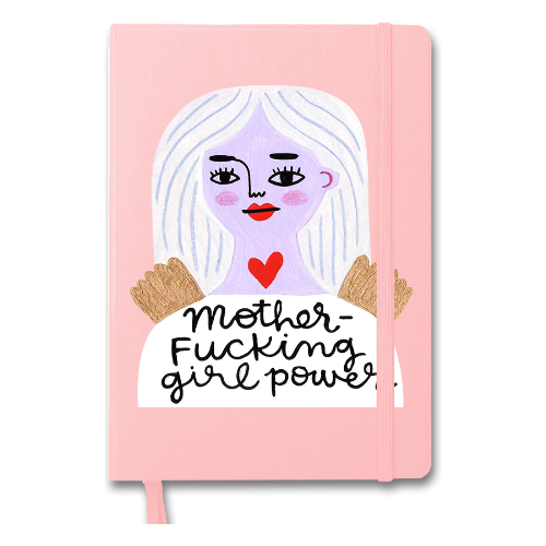 Motherfucking Girl Power Grumpy Angel Notebook