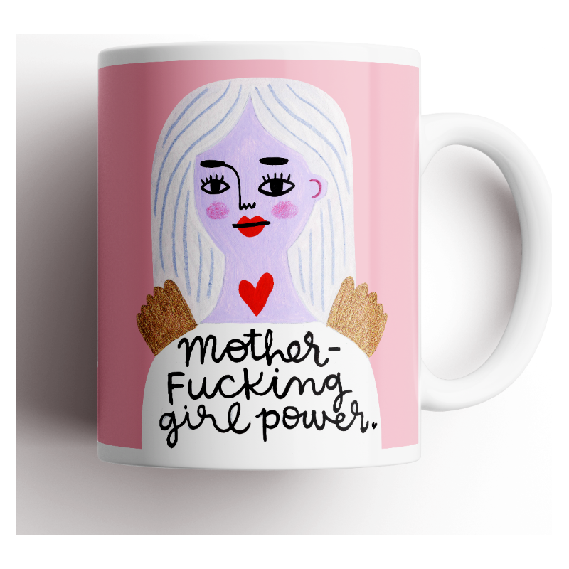 Motherfucking Girl Power Grumpy Angel Mug