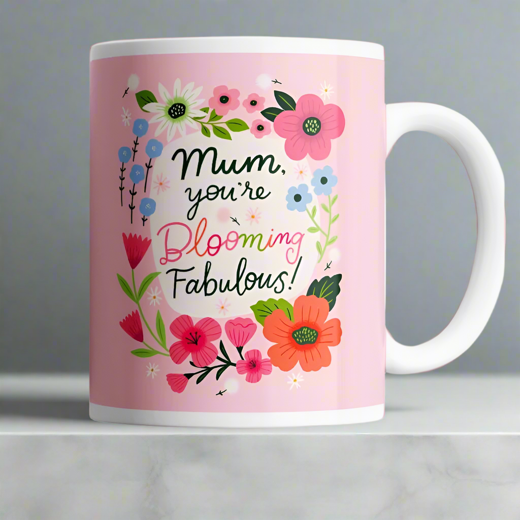 Mum, You&#39;re Blooming Fabulous Mug