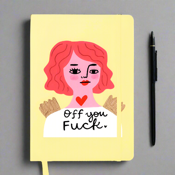 Off You Fuck Grumpy Angel Notebook