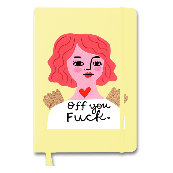 Off You Fuck Grumpy Angel Notebook