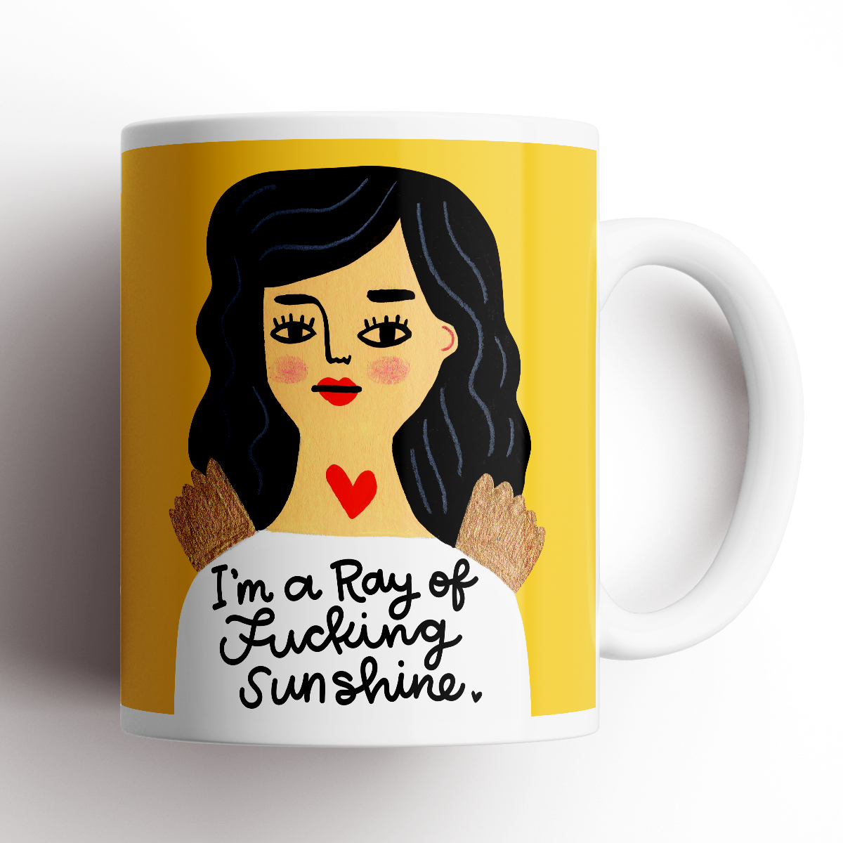 I'm a Ray of Fucking Sunshine Grumpy Angel Mug