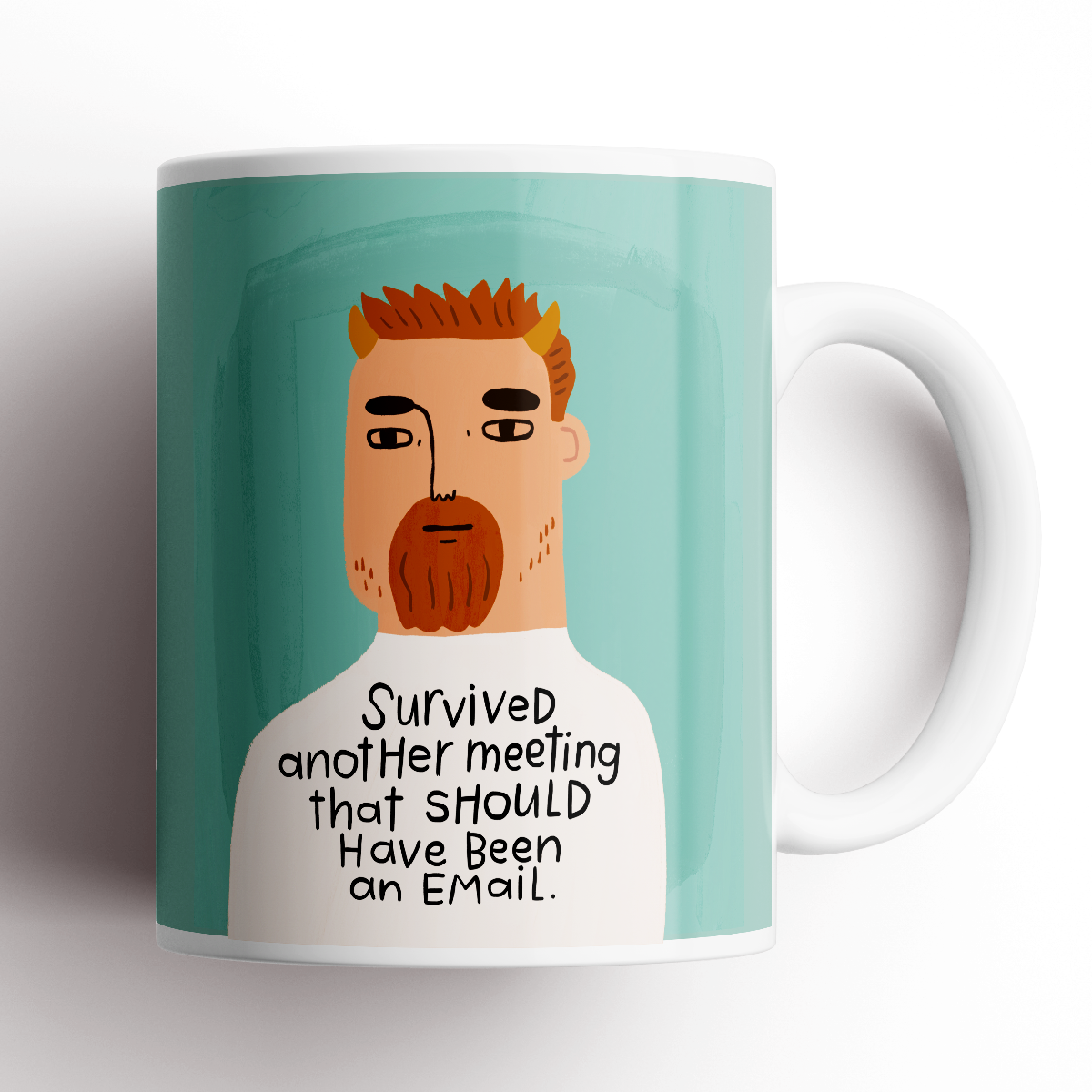 Survived Another Meeting Grumpy Bastard Mug