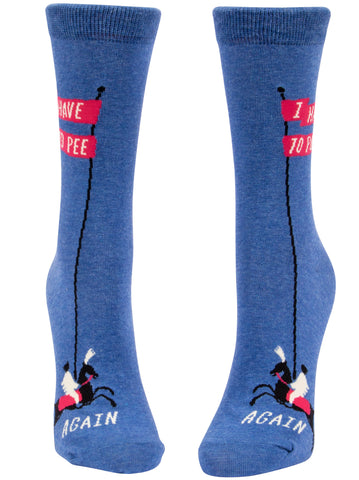 Image of I Have To Pee Again Crew Socks