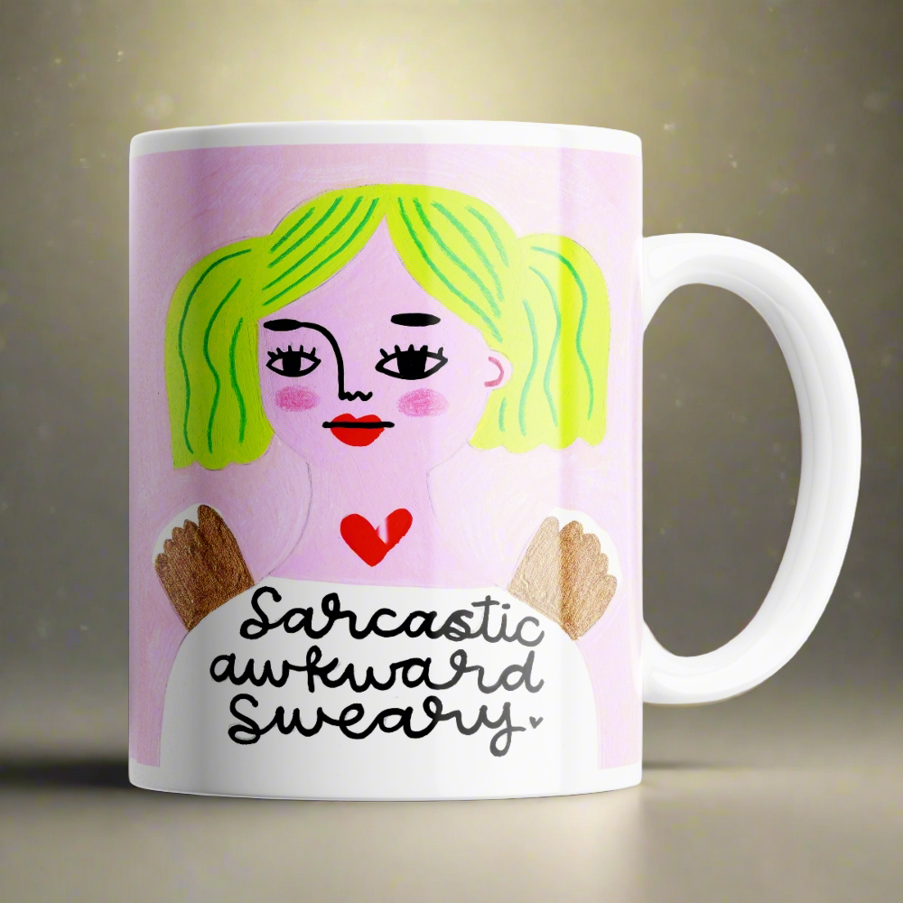 Sarcastic, Sweary, Awkward Grumpy Angel Mug