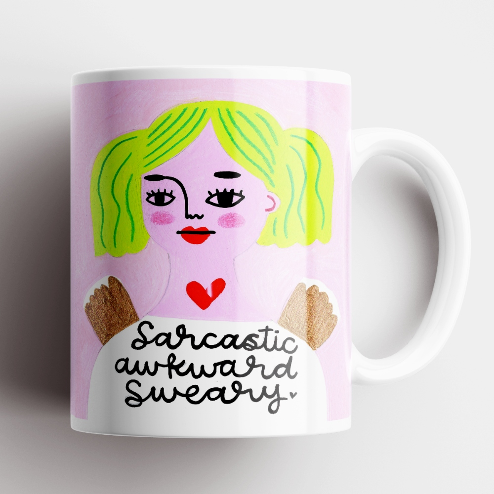 Sarcastic, Sweary, Awkward Grumpy Angel Mug