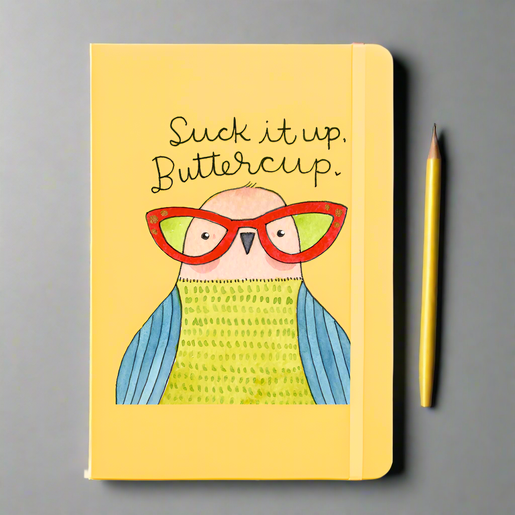 Suck It Up, Buttercup Derpy Bird Notebook