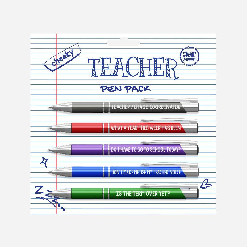 Cheeky Teacher Pen Pack