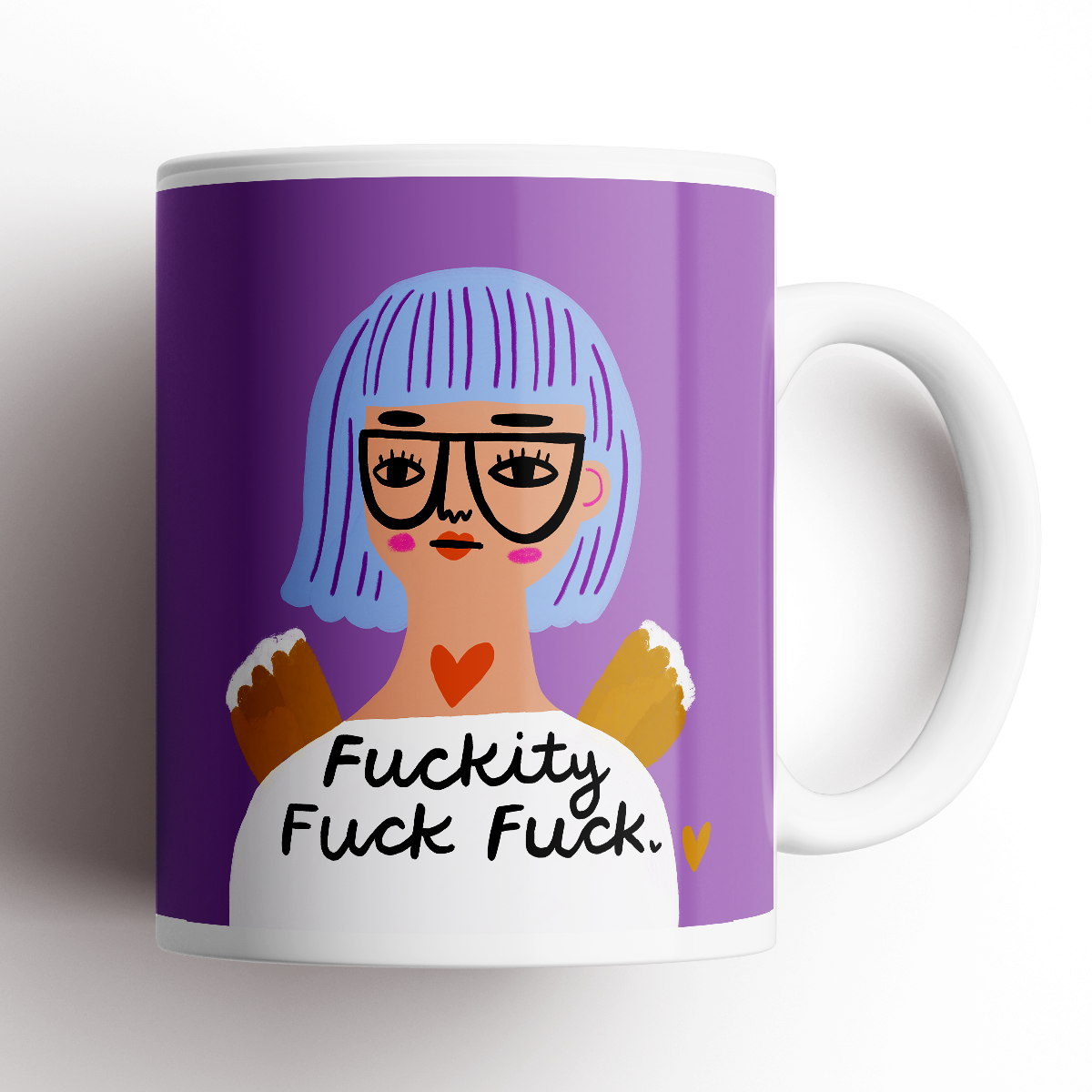 Fuckity Fuck Fuck Grumpy Angel Mug
