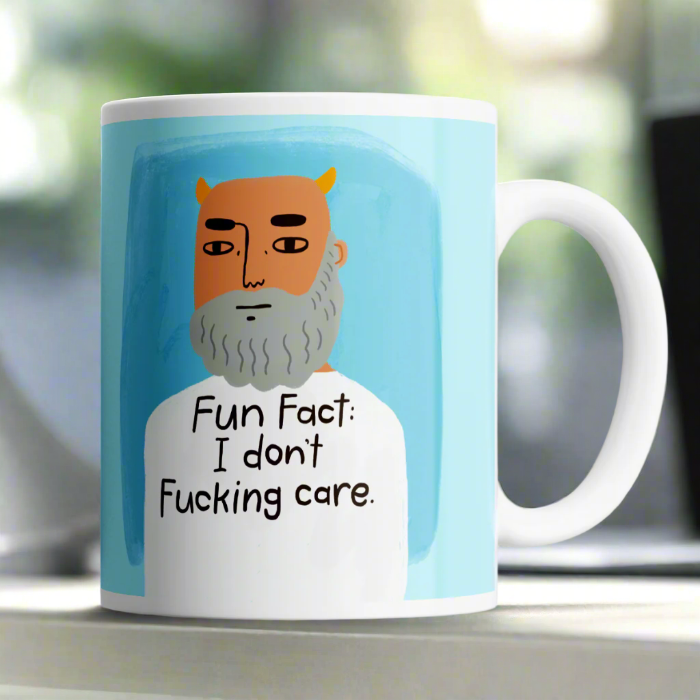 Fun Fact: I Don&#39;t Fucking Care Grumpy Bastard Mug