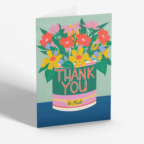 Thank You So Much Flower Vase Card