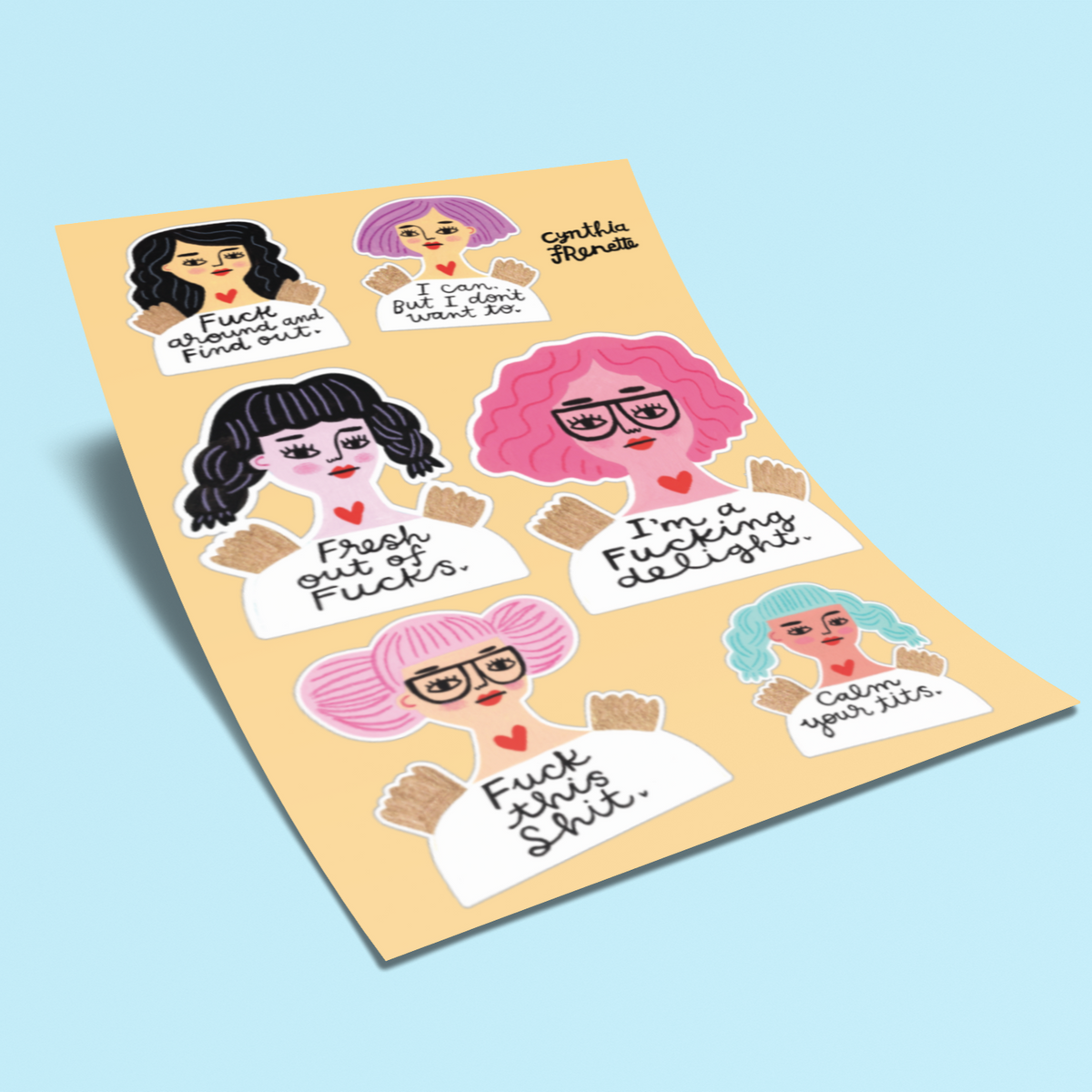 Sweary Affirmations Sticker Set