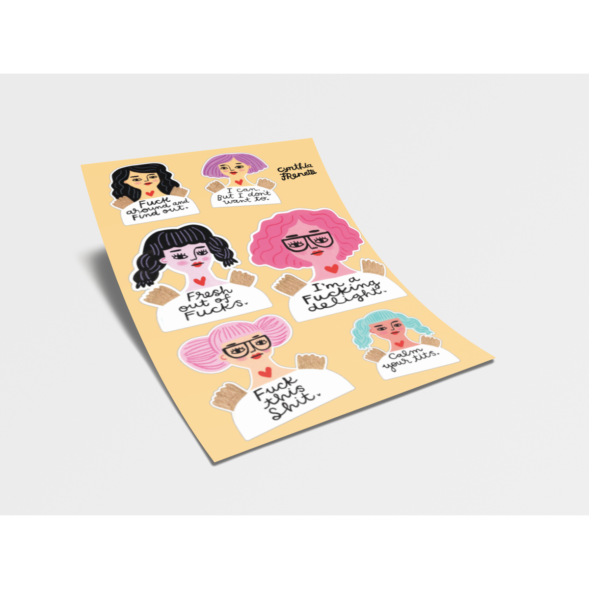 Sweary Affirmations Sticker Set